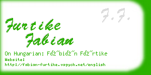 furtike fabian business card